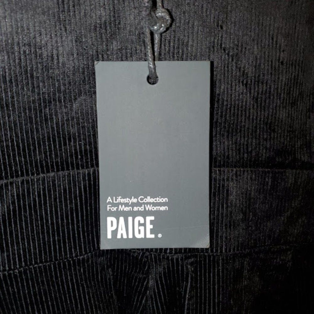 PAIGE Sienne Women's Black Velvet Corduroy Jumpsuit Size 4 - Picture 14 of 15